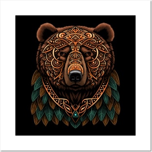 Bear tribal chief Posters and Art